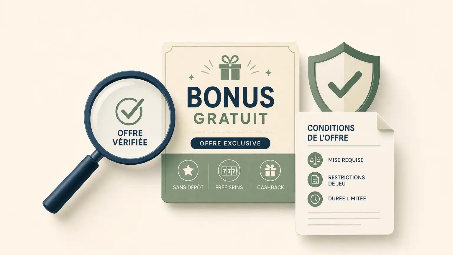 Illustration d’une vérification de bonus sans dépôt
