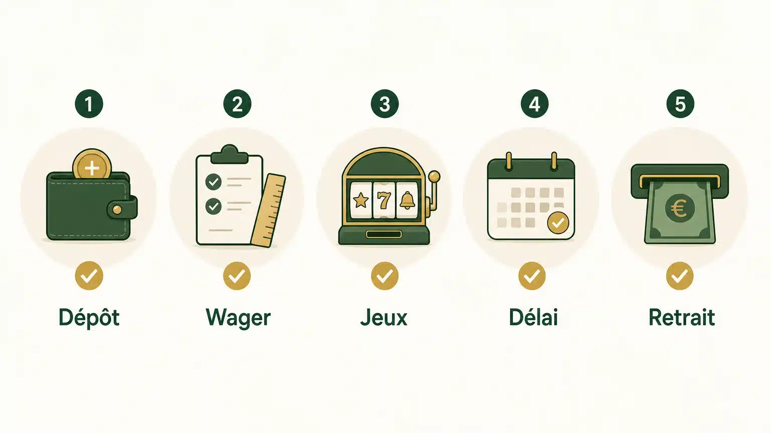 Checklist des conditions à vérifier avant le retrait d’un bonus de casino
