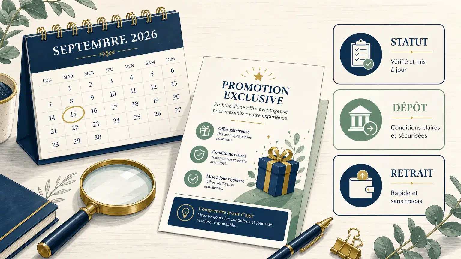 Vérification du statut d’une promotion de casino sans dépôt