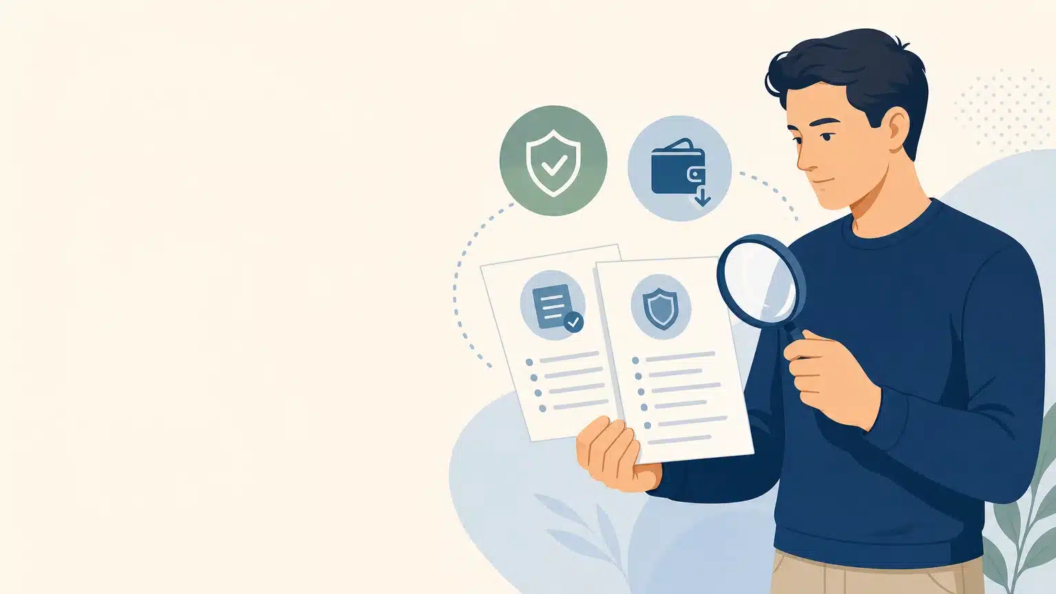 Illustration d’une personne débutante qui compare des conditions de bonus en ligne