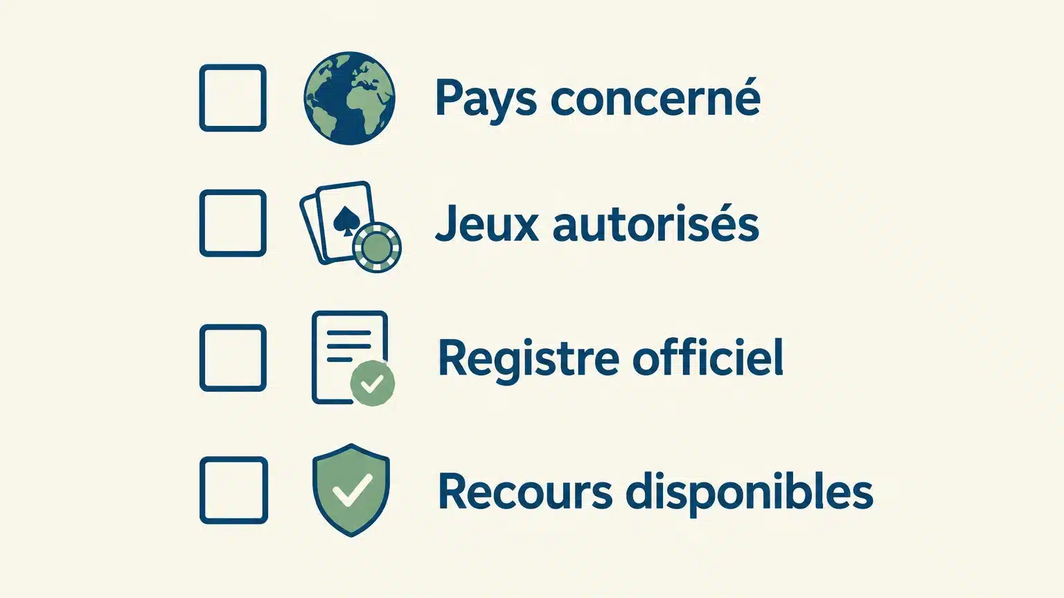 Checklist pour vérifier une autorité de régulation